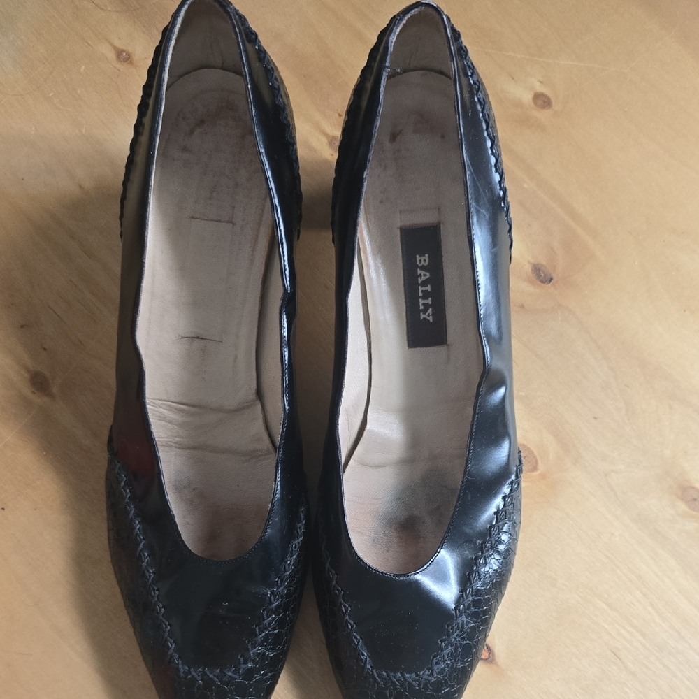 Bally Women's Black Leather Heels